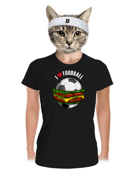 Foodball dámské sportovní tričko Black