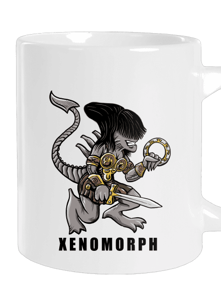 Xenomorph velký hrnek White
