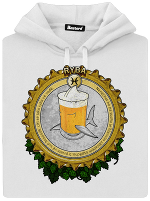 Pivní horoskop: Ryba dámská mikina klokanka White
