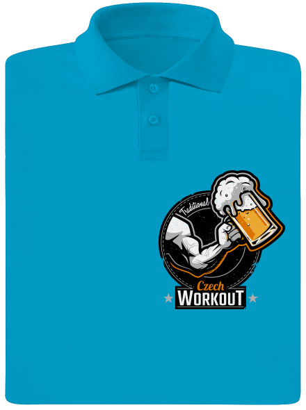 Czech Workout pánská polokošile Blue Atol