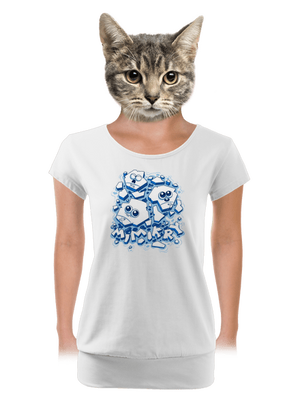 Ledové mimikry dámské tričko s lemem White