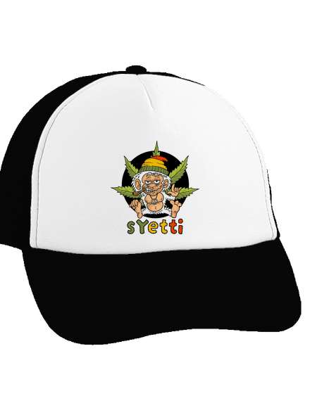 SYetti kšiltovka truckerka Black cap