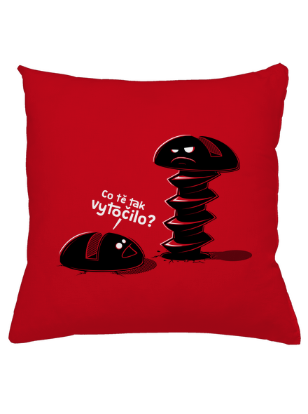 Vytočenej polštář Red