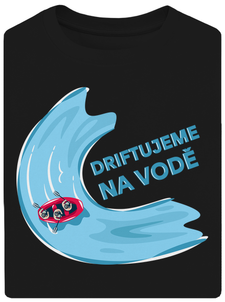 Driftujeme na vodě unisex tričko oversized Black