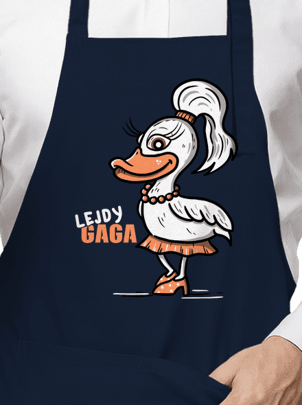 Lejdy Gaga zástěra Navy