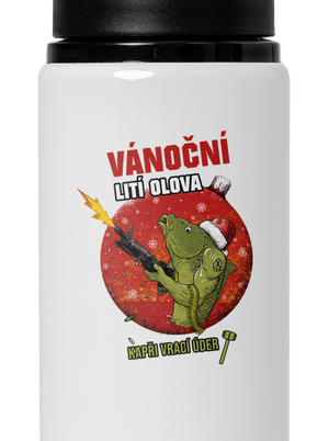 Vánoční lití olova lahev na vodu White