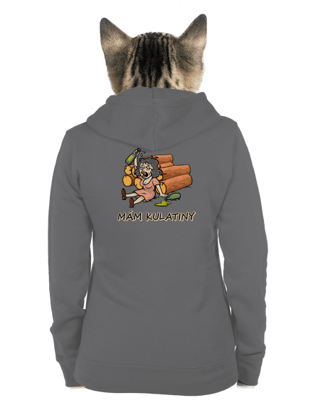 Mám kulatiny dámská mikina na zip Steel Gray