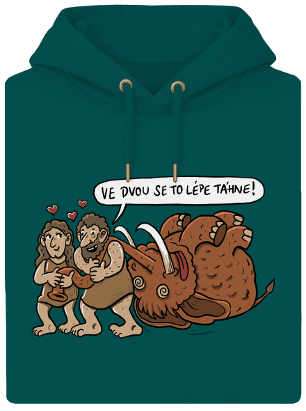 Ve dvou se to lépe táhne unisex mikina premium Emerald Green