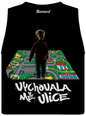 Vychovala mě ulice dámské tílko volné Black