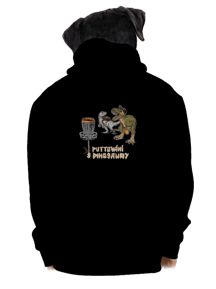 Puttování s dinosaury pánská mikina na zip Black