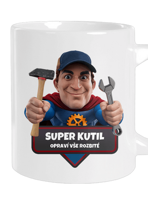 Super táta velký hrnek White