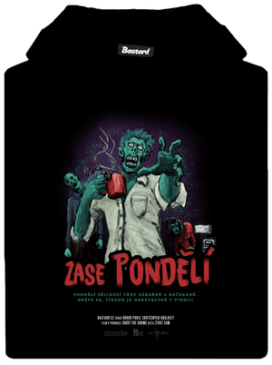 B13: Zase pondělí dětská mikina klokanka Black