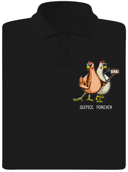Slepice forever pánská polokošile Black