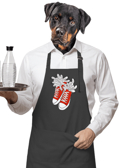Plný kecky zástěra Dark Grey
