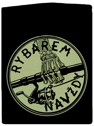 Rybářem navždy  dámská mikina na zip Black