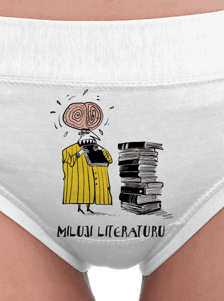 Miluji literaturu dámské kalhotky White