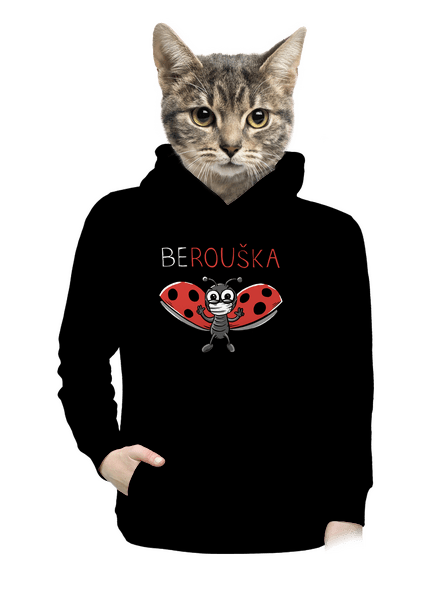 Berouška dámská mikina klokanka Black