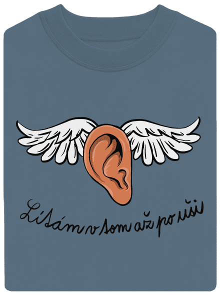 Až po uši unisex mikina bez kapuce Nordic Blue