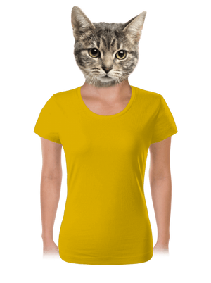 Bez potisku dámské tričko Yellow