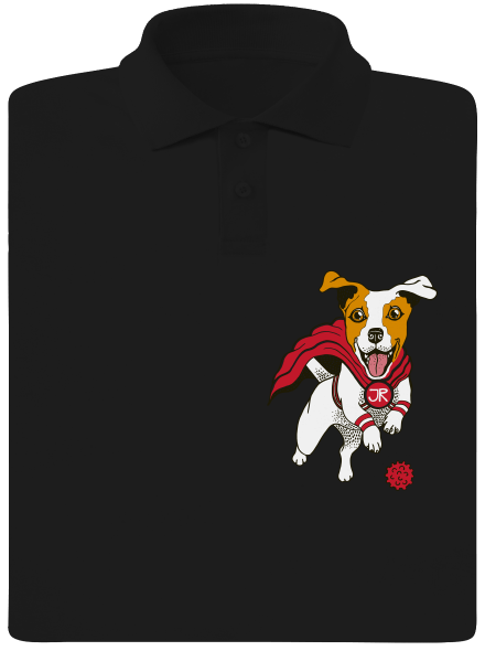 Jack Russell pánská polokošile Black