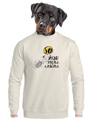 unisex mikina bez kapuce