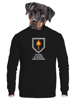 unisex mikina bez kapuce