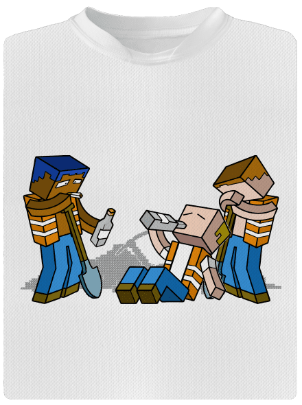 Real Minecraft pánské sportovní tričko White