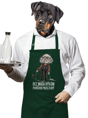 Neklidný bez masa zástěra Bottle Green