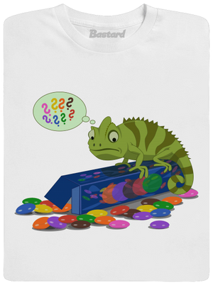 Zmatený chameleon dětské tričko White