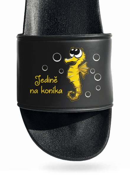 Na koníka pantofle Black
