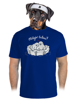 Miluju tulení pánské sportovní tričko Royal Blue Mal