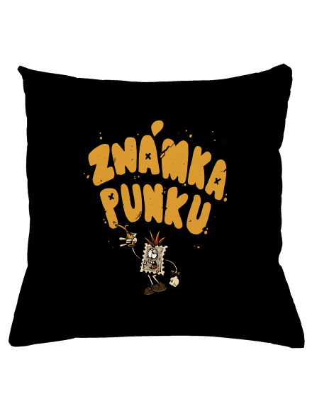 Vylitá známka punku  polštář Black