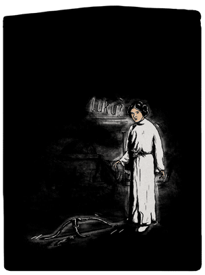 Luke a Leia pánská mikina na zip Black