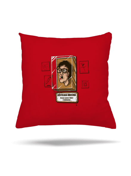 Učitelka obecná polštář Red