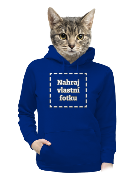 Vlastní potisk dámská mikina klokanka Royal Blue Mal