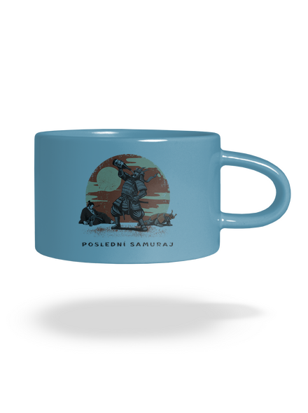 Poslední samuraj hrnek makronka Blue Macaron
