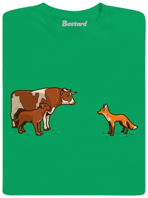 Vůl, pes a vulpes pánské tričko Kelly Green