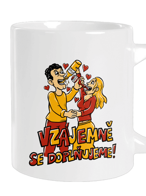 Vzájemně se doplňujeme velký hrnek White