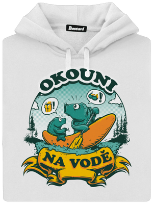 Okouni na vodě dámská mikina klokanka White
