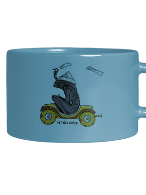 Vetřelníček hrnek makronka Blue Macaron