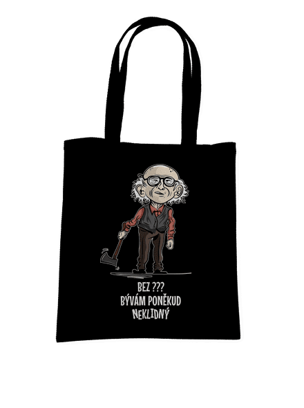 Neklidný - vlastní text taška Black