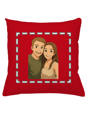 Ghibli efekt z vlastní fotky polštář Red