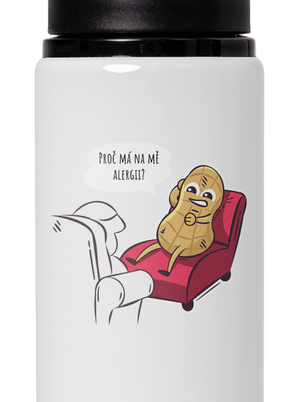 Alergeny u psychologa lahev na vodu White