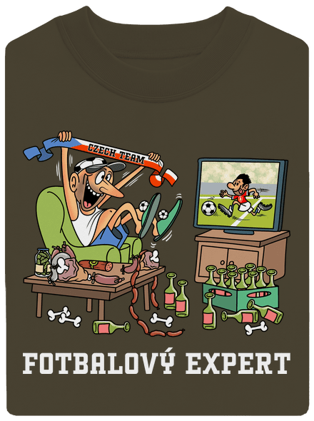 Fotbalový expert unisex mikina bez kapuce Urban Khaki