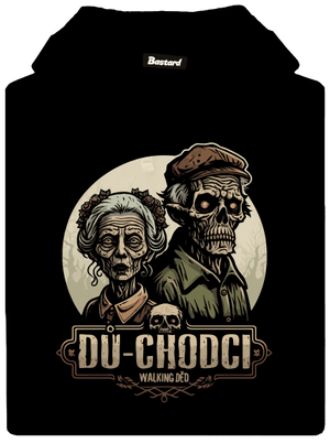 Dů-chodci pánská mikina klokanka Black