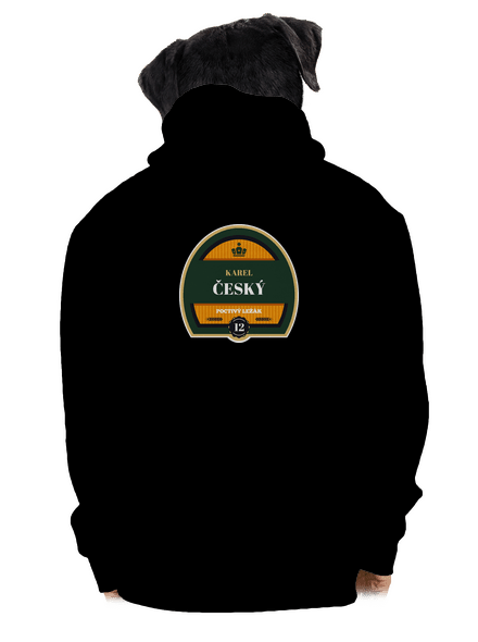 Pivní etiketa pánská mikina na zip Black