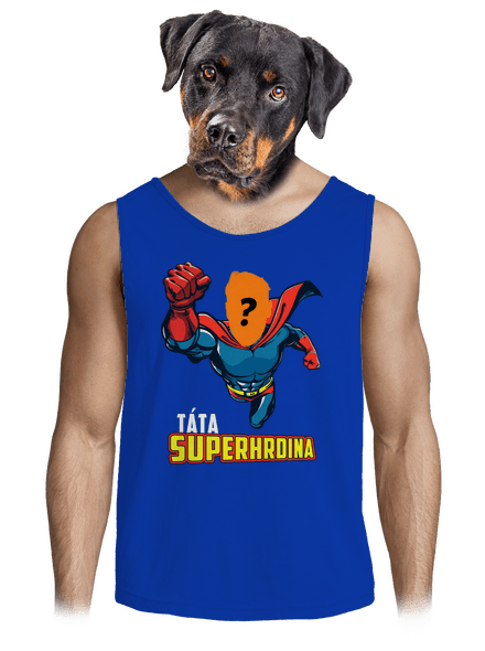 Táta superhrdina pánské tílko Royal Blue
