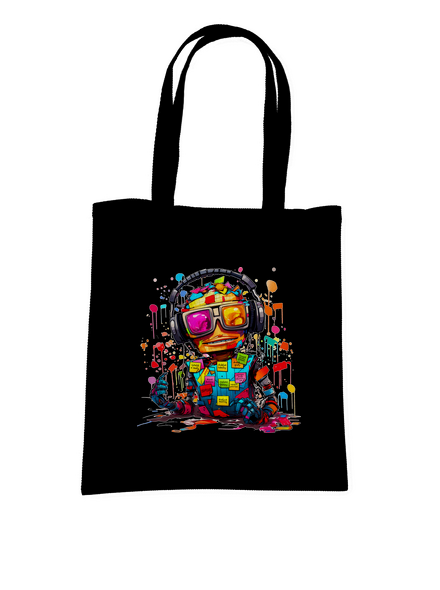 Workaholic robot taška Black