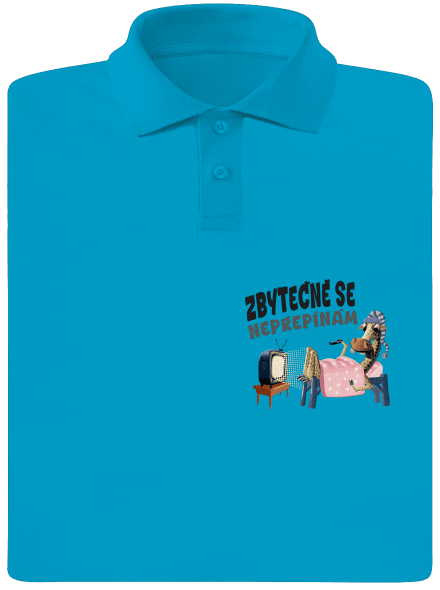 Zbytečně se nepřepínám pánská polokošile Blue Atol