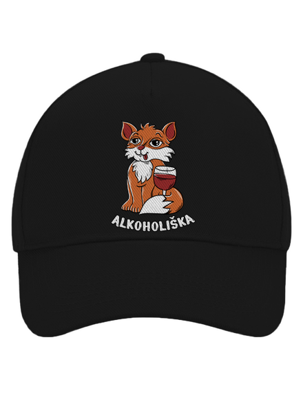 Vínová Alkoholiška kšiltovka baseballka Black